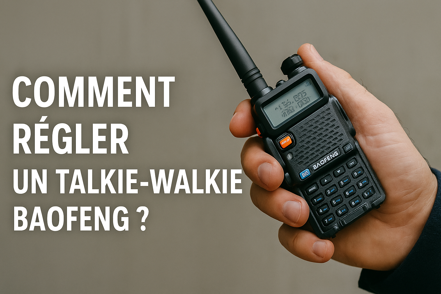 Comment régler un Talkie Walkie Baofeng ?