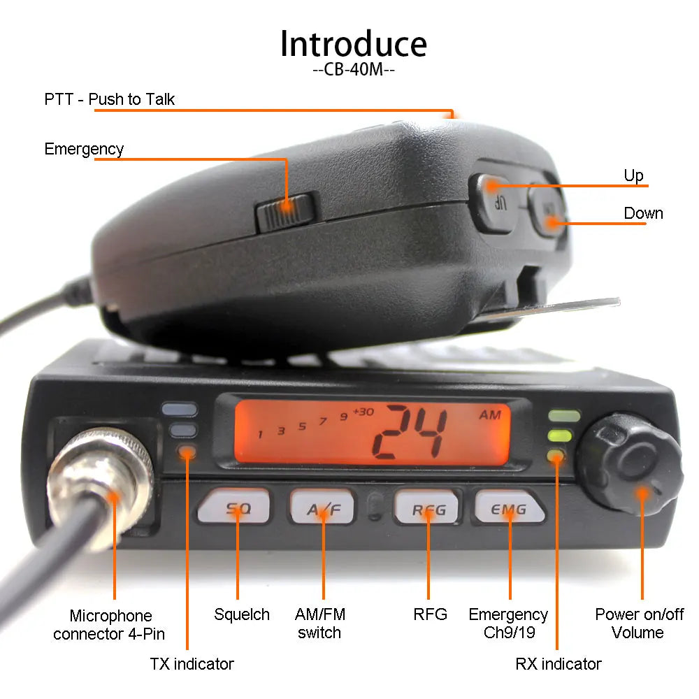 Radio Émetteur Récepteur CB - Talkie Walkie Longue Portée