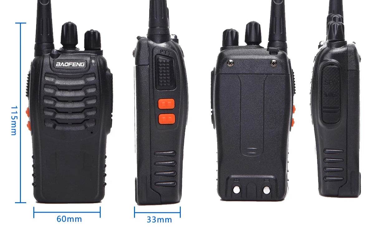 Pack de 4 Talkies Walkies longue portée Baofeng BF-888S V2 - Unviers Talkie