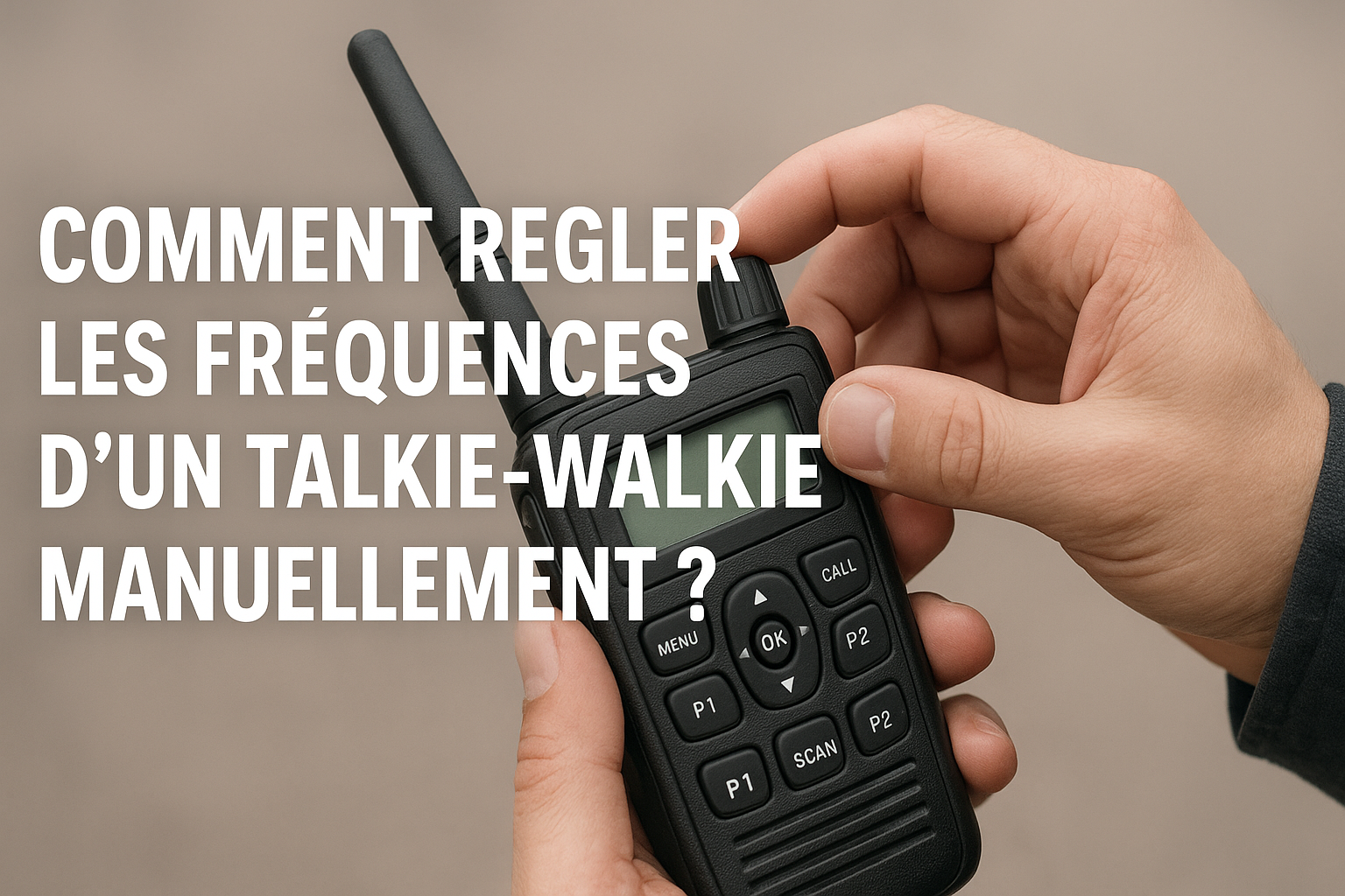 Comment régler les fréquences d'un talkie walkie manuellement ?