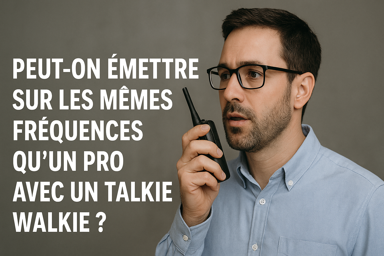 Peut-on émettre sur les mêmes fréquences qu’un pro avec un talkie walkie ? Image
