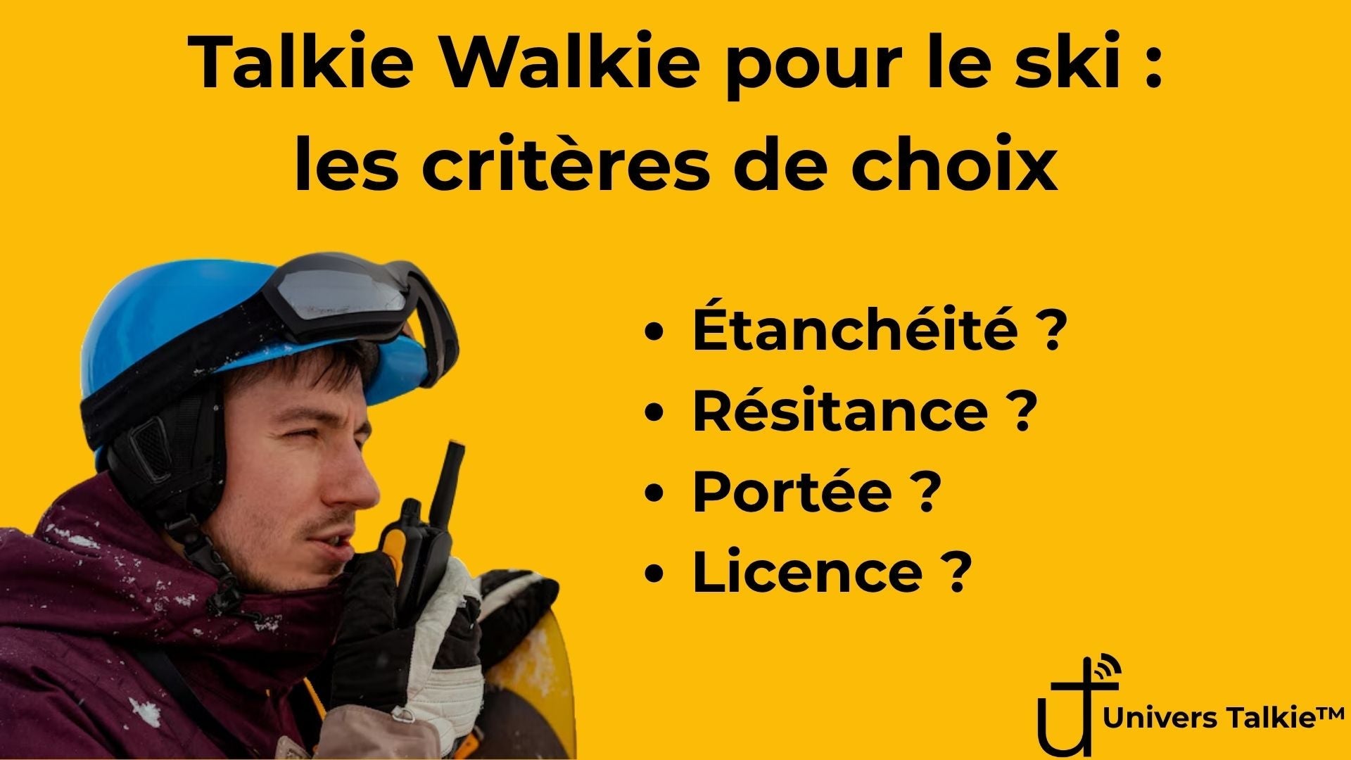 Talkie Walkie pour le ski : les critères de choix Image