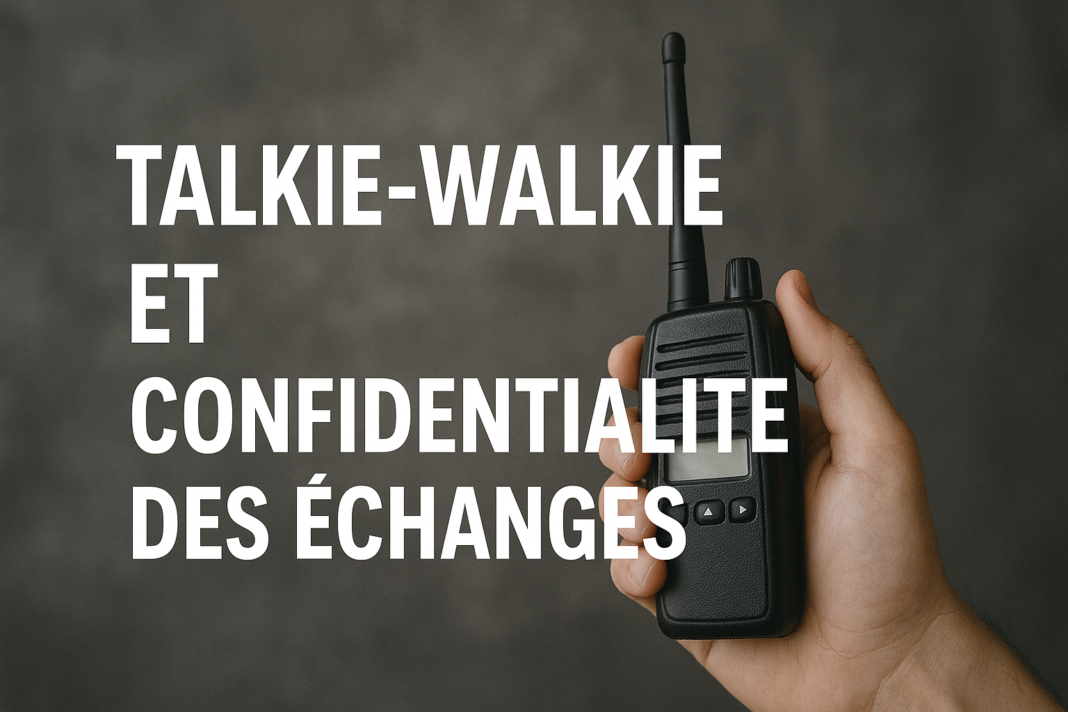 Talkie walkie et confidentialité des échanges Image