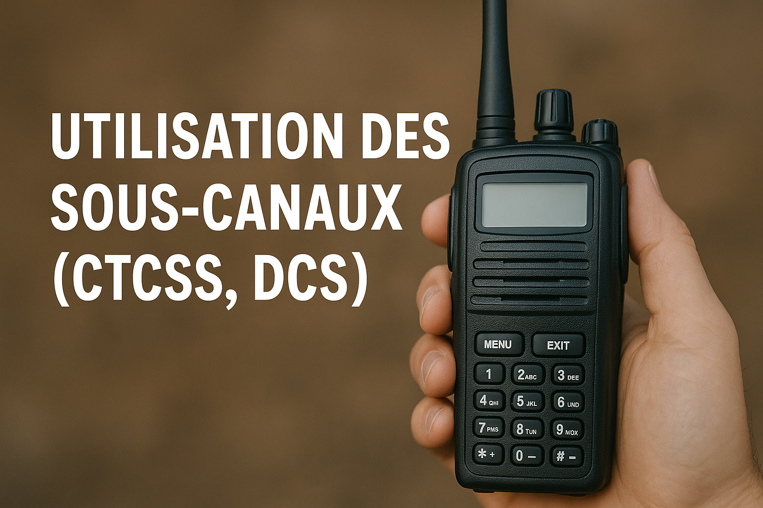 Utilisation des sous-canaux (CTCSS, DCS)