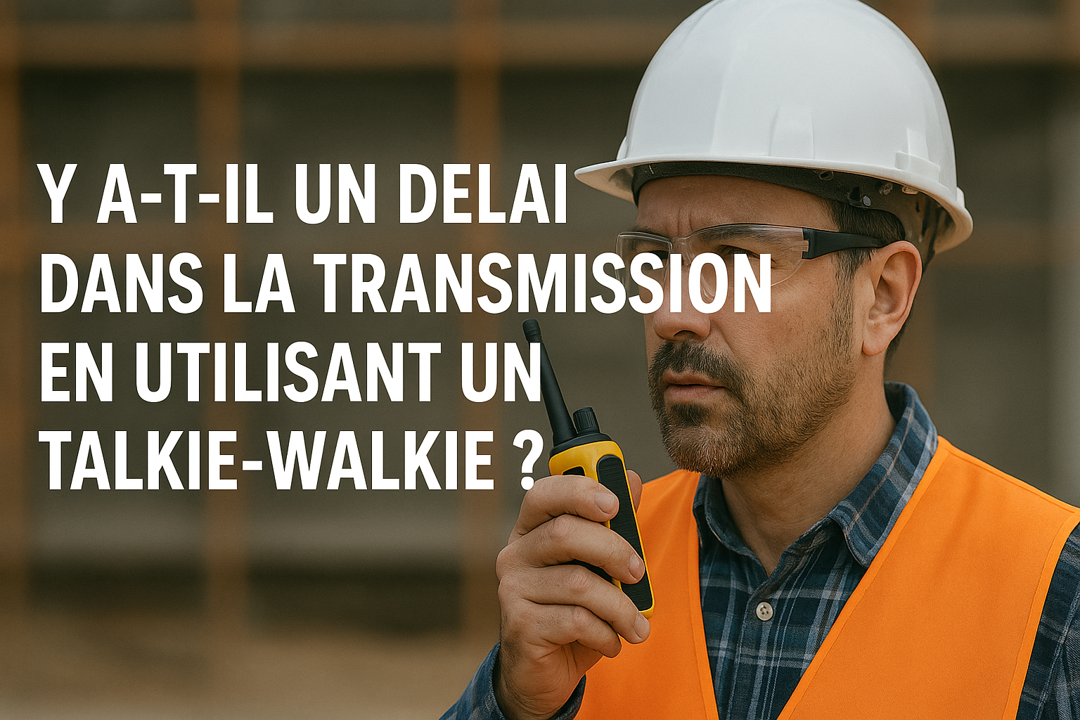 Y a-t-il un délai dans la transmission en utilisant un talkie walkie ?  Image