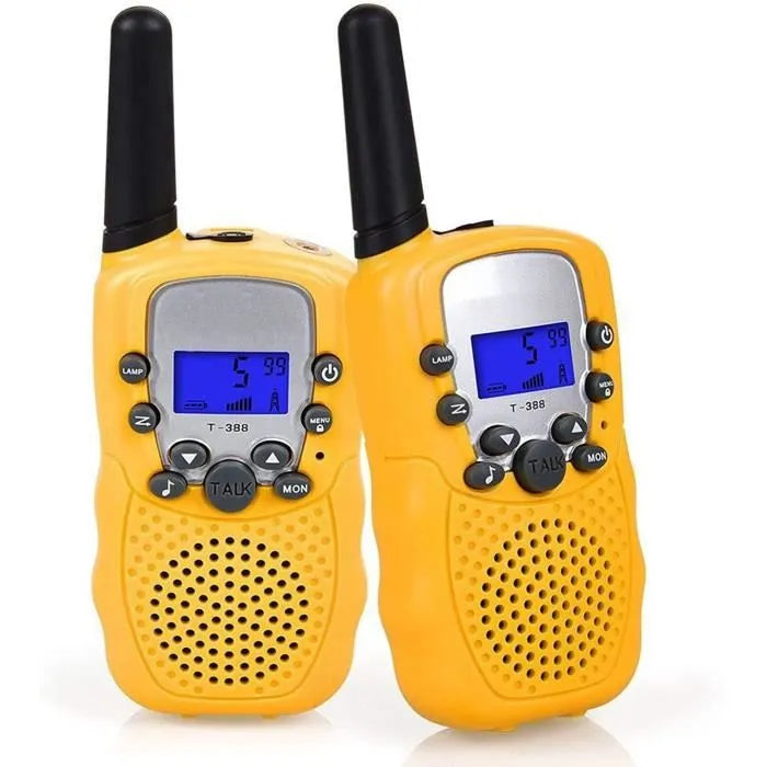 Paire de talkies-walkies enfants jaunes et noirs