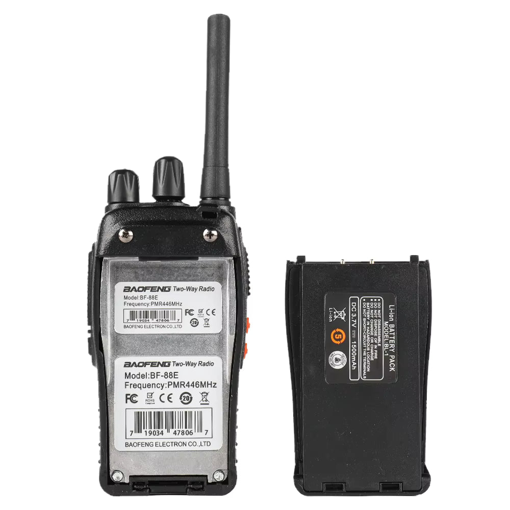 Baofeng BF-88E Talkie Walkie vue de la batterie