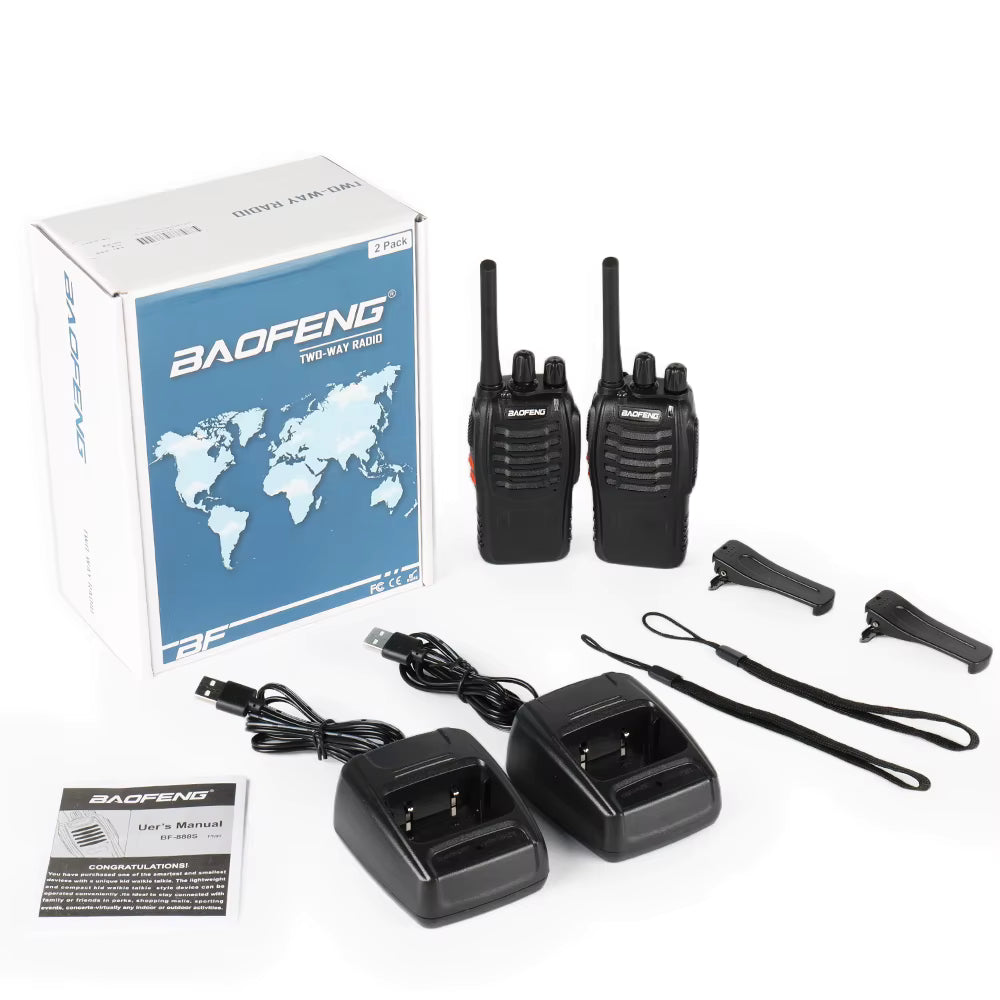 Pack complet de 2 Baofeng BF-88E Talkie Walkie