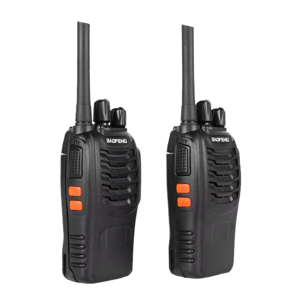 Baofeng BF-88E Talkie Walkie vue de côté par 2 radios