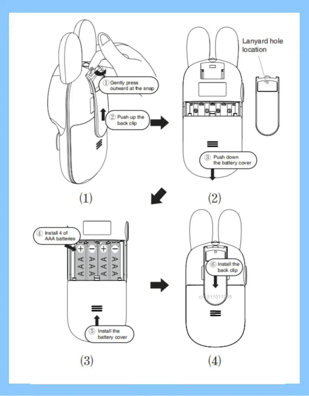 Talkie Walkie enfant Lapin - Unviers Talkie