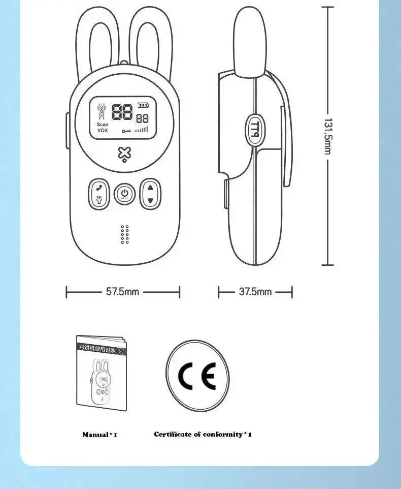 Talkie Walkie enfant Lapin - Unviers Talkie