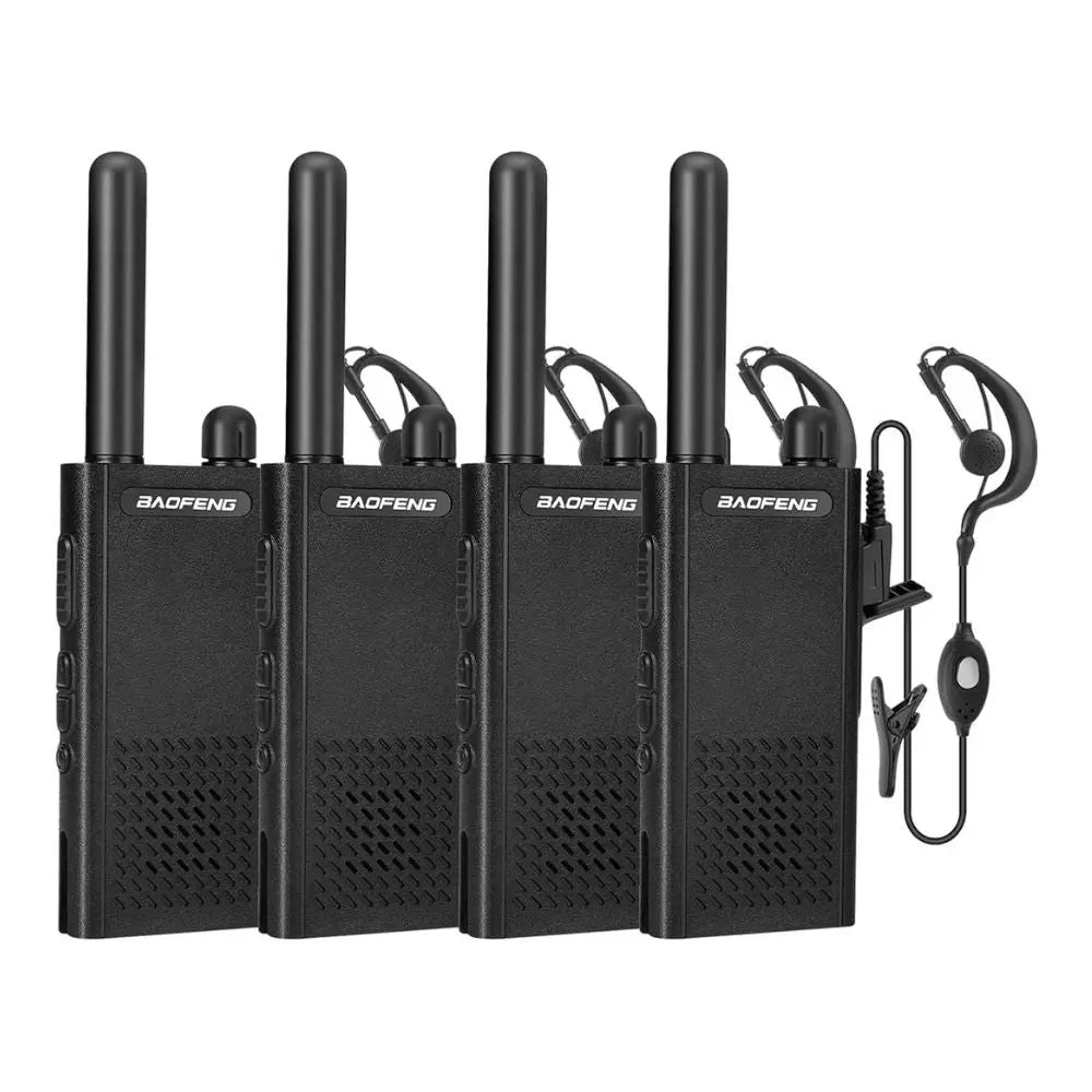 Kit de 4 Talkies Walkies avec Oreillettes Baofeng T26 - Univers Talkie