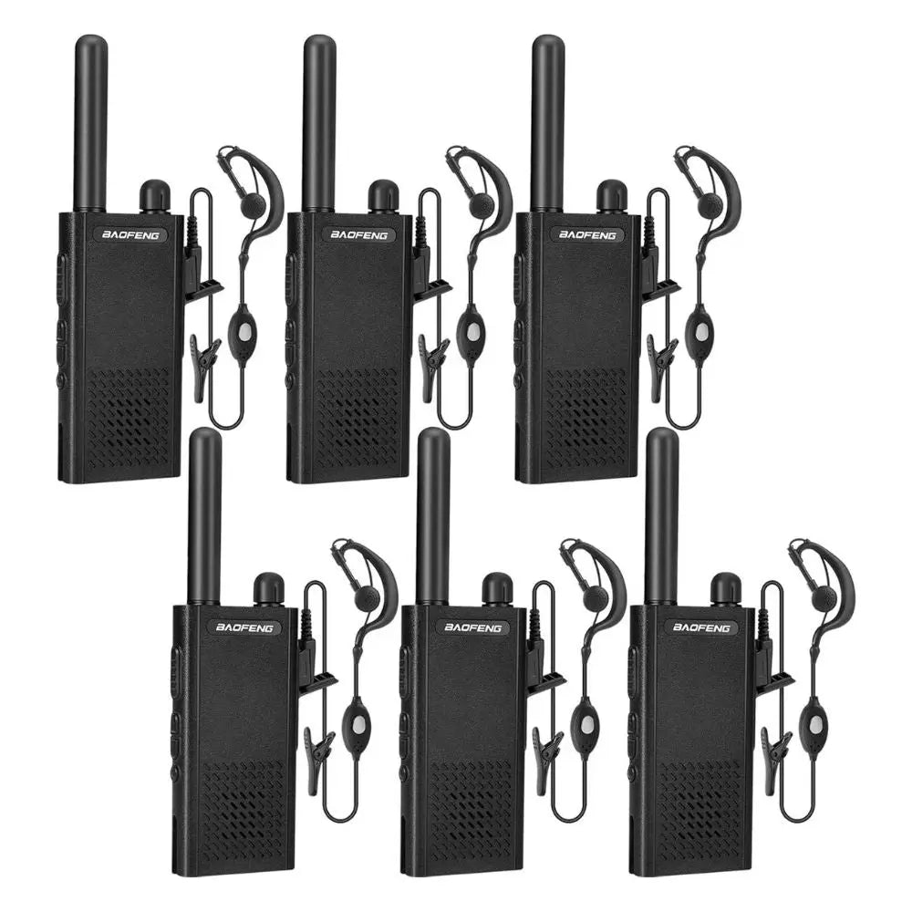 Kit de 6 Talkies Walkies avec Oreillettes Baofeng T26 - Univers Talkie