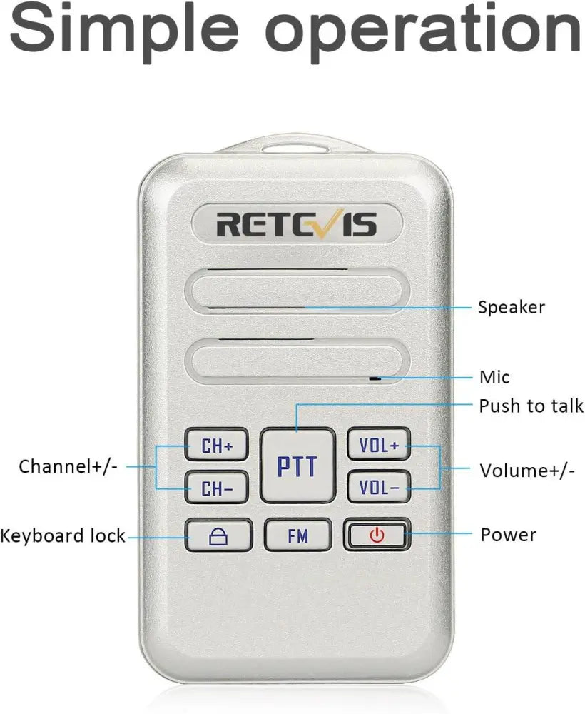 Mini Talkie Walkie Retevis RT20 - Univers Talkie