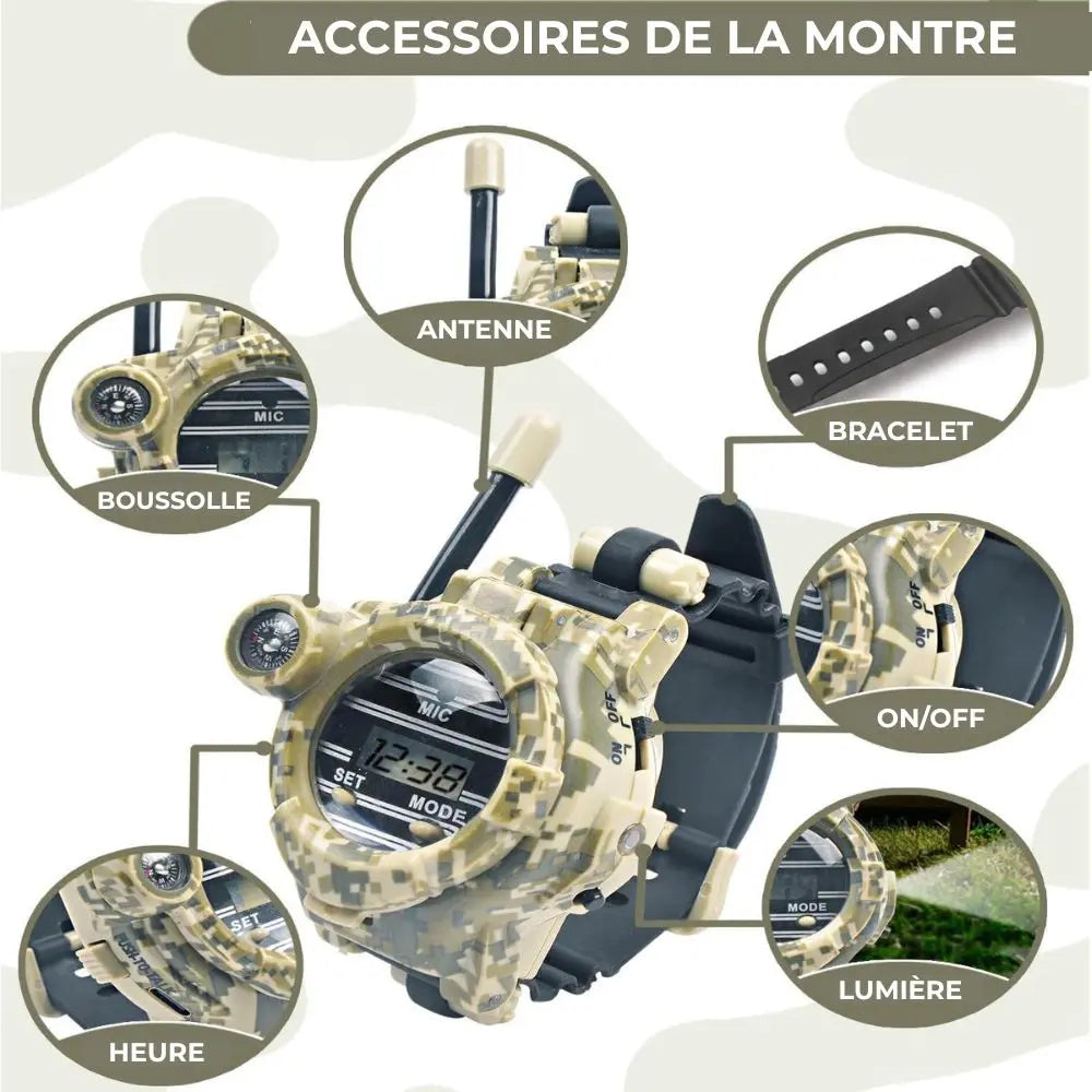 Montre Talkie Walkie Enfant Camouflage Sable - Univers Talkie™