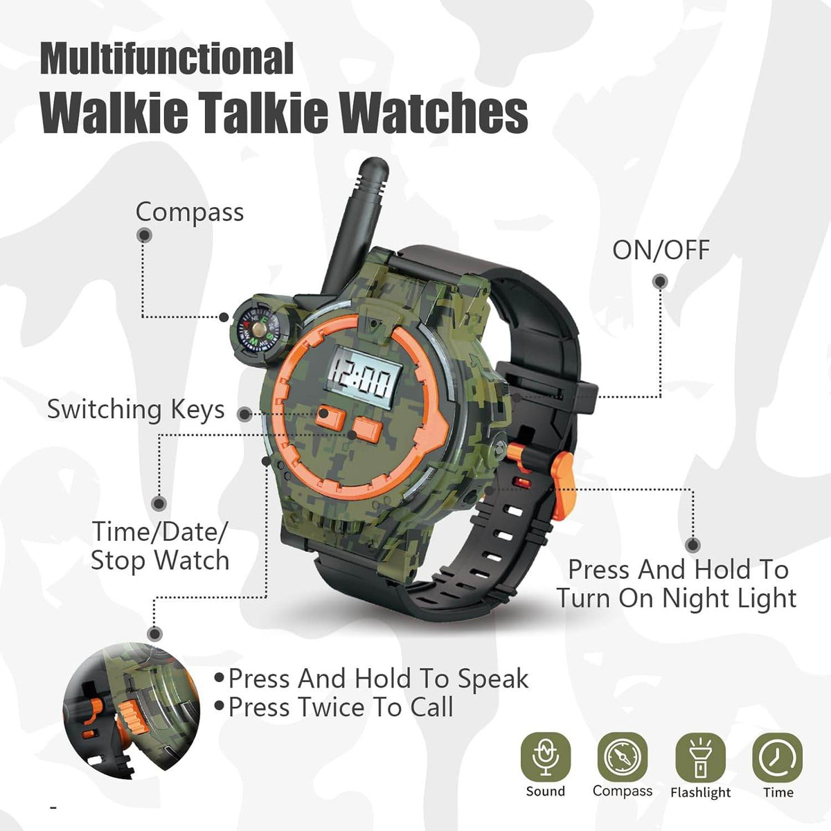 Montre Talkie Walkie Enfant Camouflage - Univers Talkie