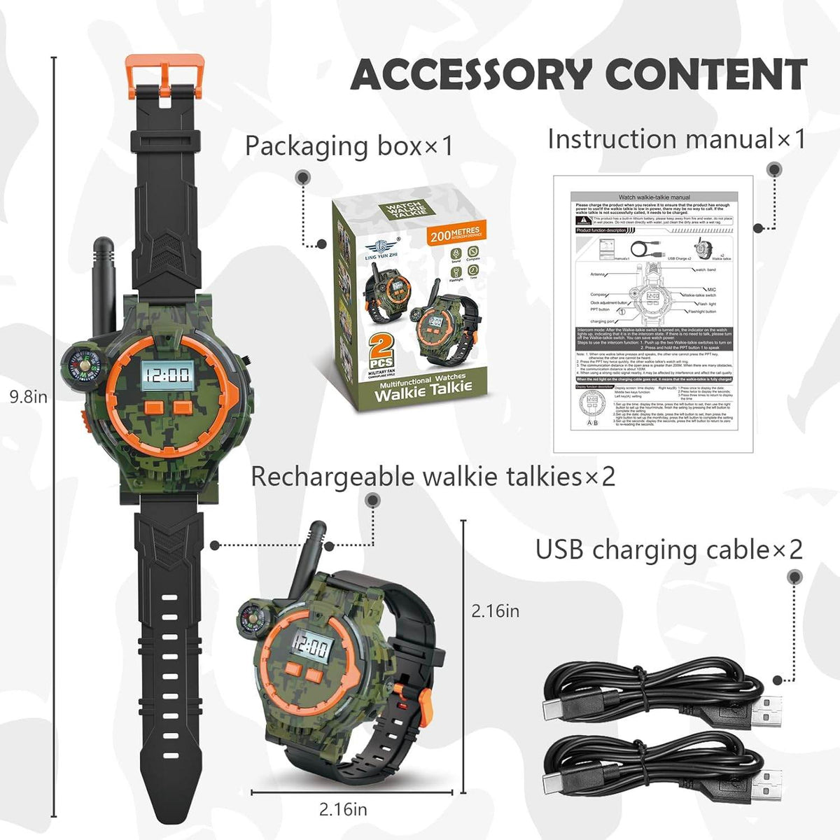 Montre Talkie Walkie Enfant Camouflage - Univers Talkie