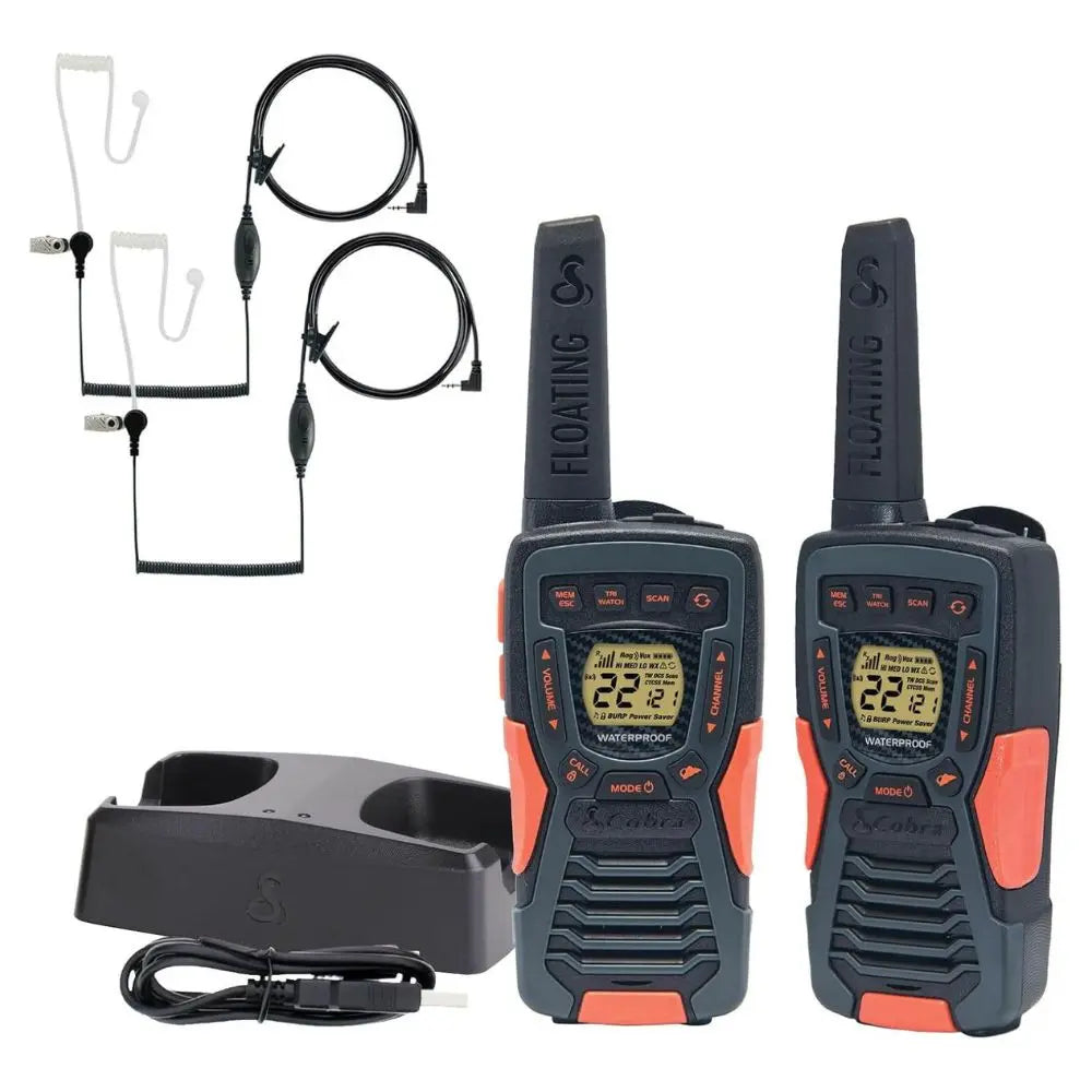 Pack de 2 Talkies Walkies Cobra ACXT1035R avec oreillettes - Univers Talkie