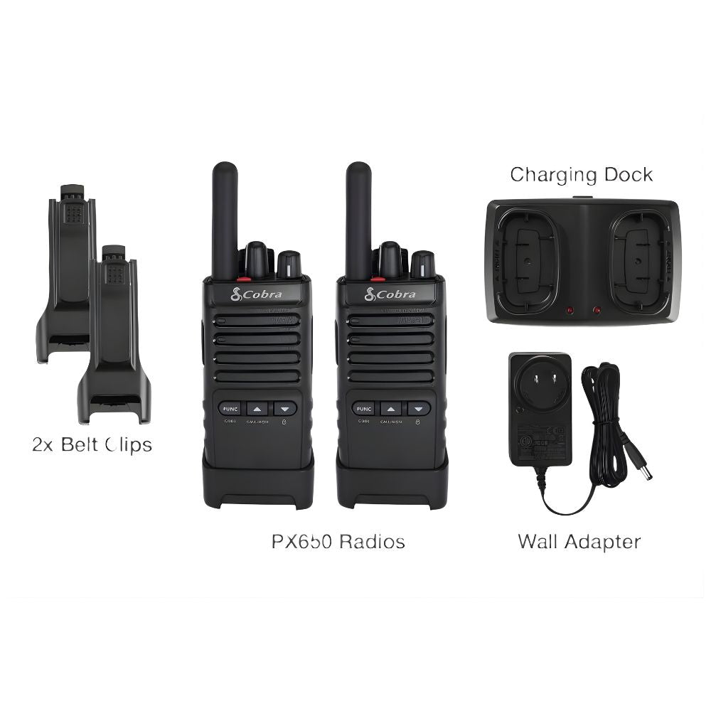 Pack de 2 Talkies Walkies PMR446 Cobra PX650 - Univers Talkie™