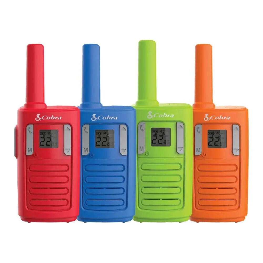 Pack de 4 Talkies Walkies de couleurs unies Cobra RX100 - Univers Talkie™