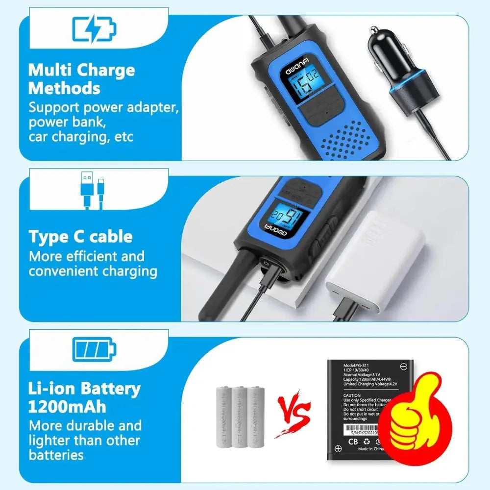 Pack de 4 Talkies Walkies enfant - Unviers Talkie