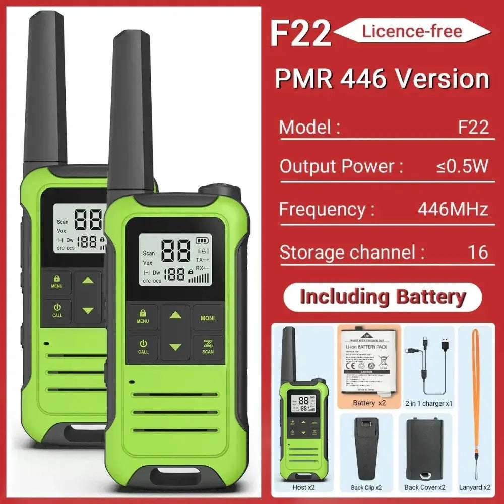 Talkie Walkie sans License Baofeng F22 - Unviers Talkie