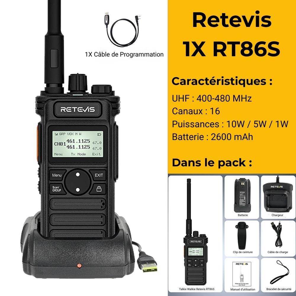 Talkie Walkie professionnel Retevis RT86S - Univers Talkie
