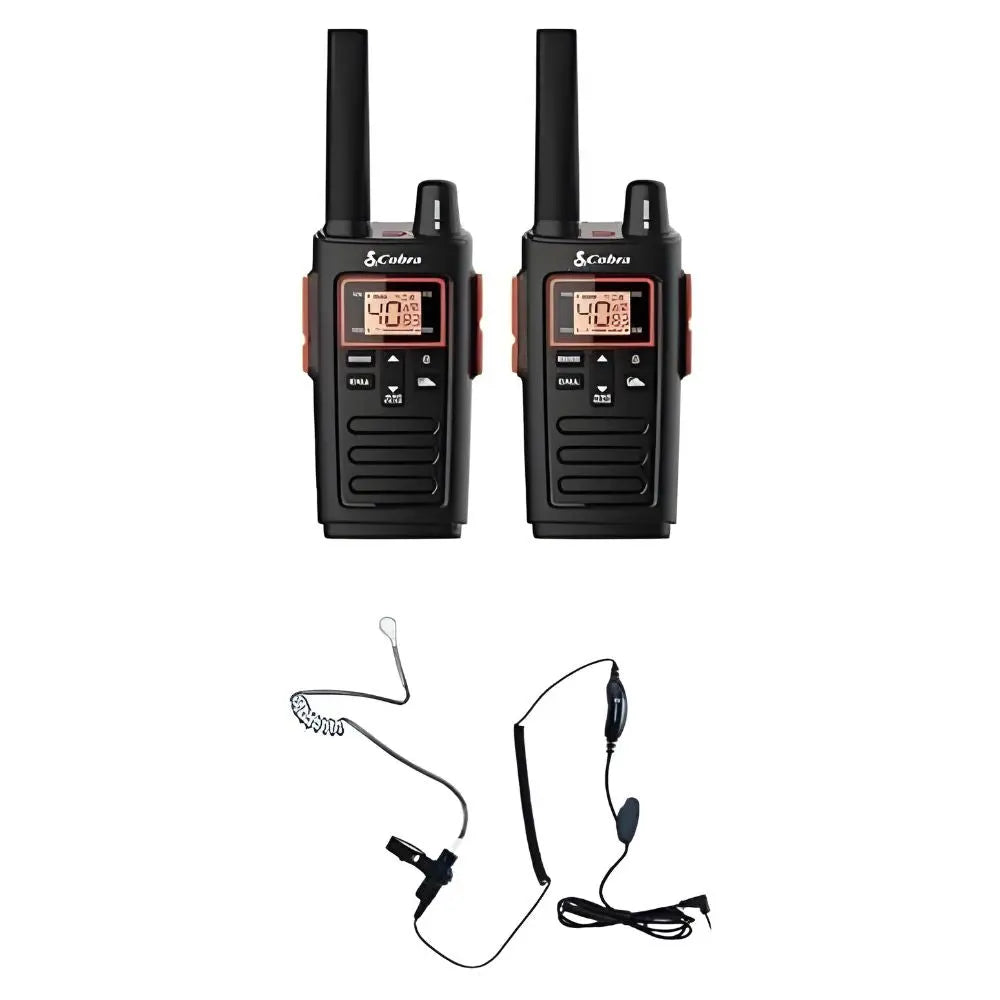 Talkies Walkies pour la chasse Cobra RX380 Noir avec oreillettes - Univers Talkie